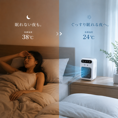 【2026年最新版】Yukaze™ プレミアム冷却ミストクーラー｜強力冷却・静音設計・USB充電式