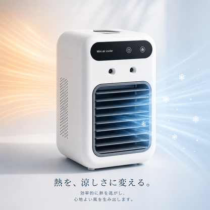 【2026年最新版】Yukaze™ プレミアム冷却ミストクーラー｜強力冷却・静音設計・USB充電式
