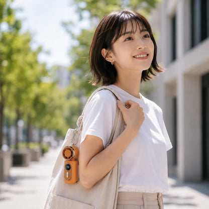 NOKOFAN™【売上No.1】5段階送風ハンディファン｜180°回転・超強風モデル